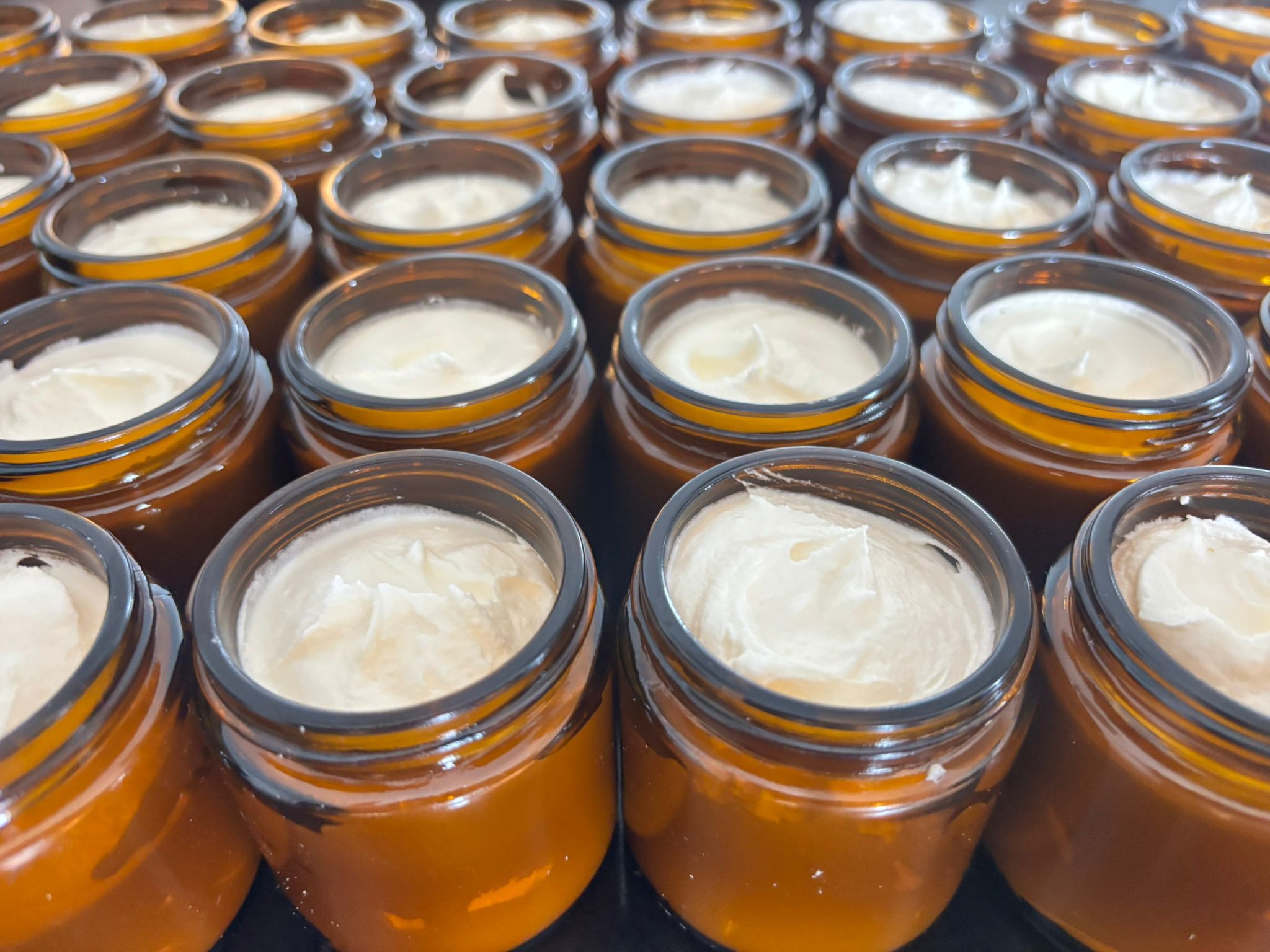 Filling a fresh batch of North Channel tallow crème